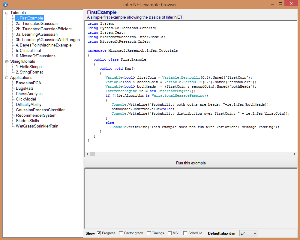 Infer.NET block diagram